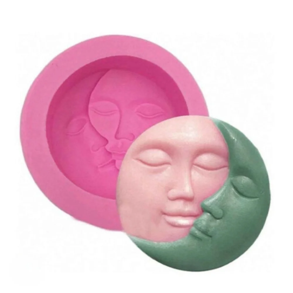 Celestial Sun Moon Silicone Mold Soap Making Resin Casting Candle Wax DIY Crafts